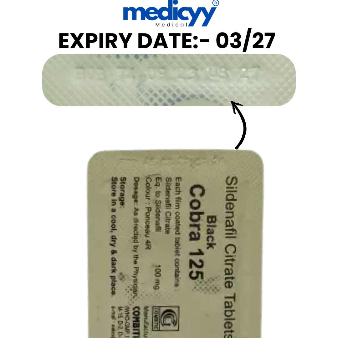 Black cobra 125Mg by Combitic Global Caplet Pvt Ltd (India). (20 Tablet)