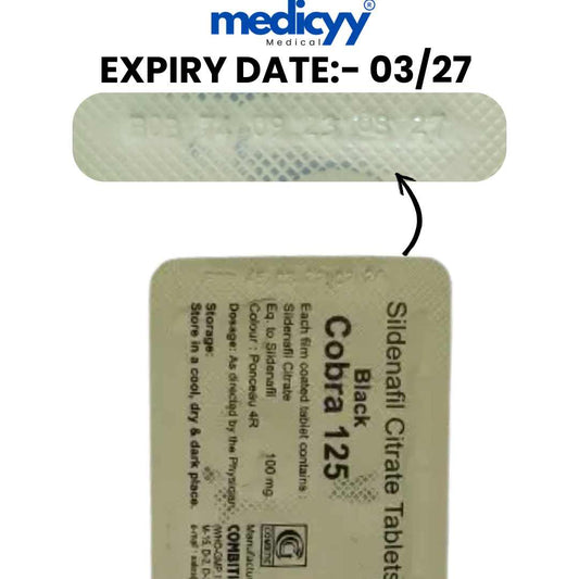 Black cobra 125Mg by Combitic Global Caplet Pvt Ltd (India). (20 Tablet)