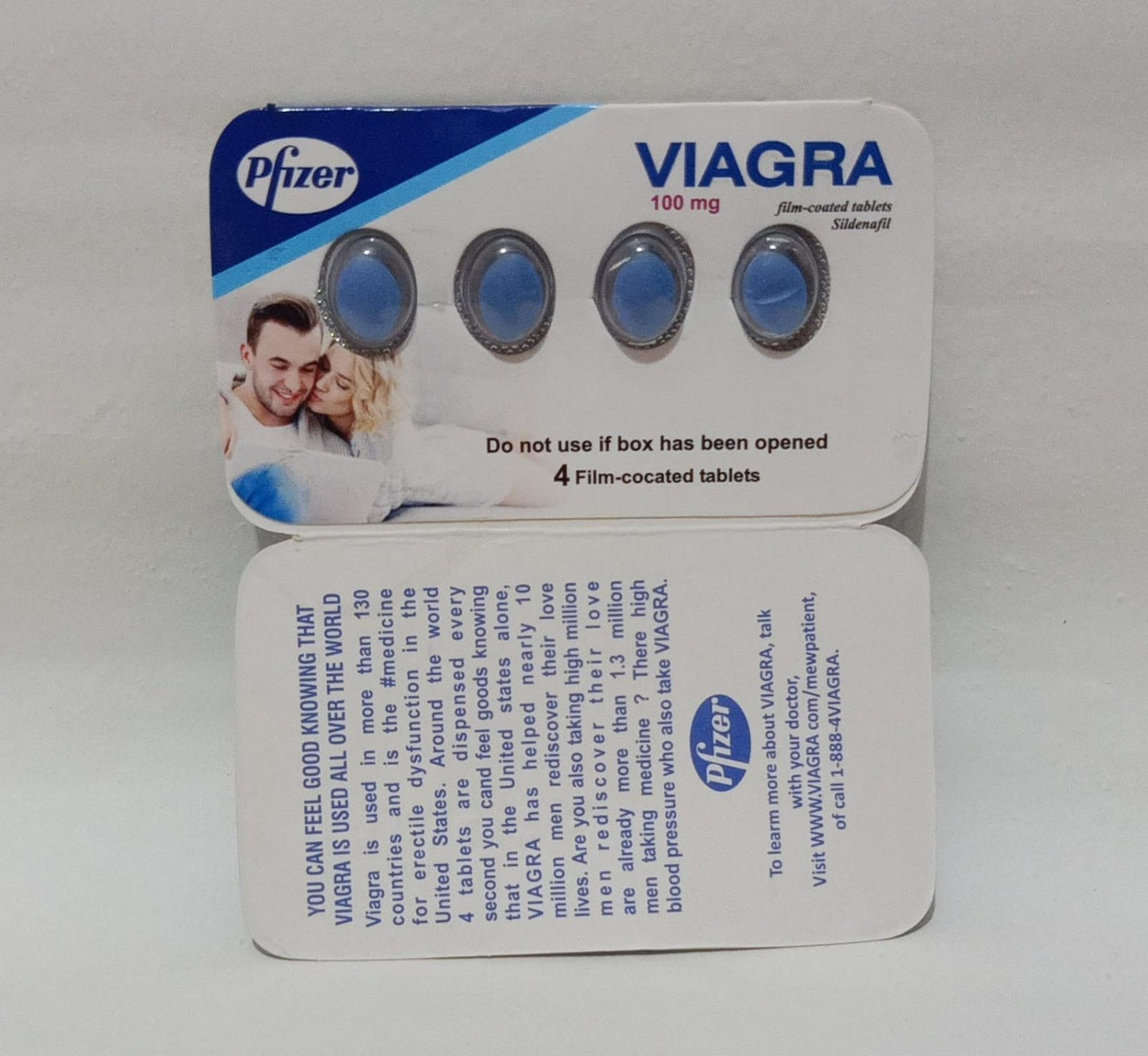 V!agra Pfizer Film Coated Sildenafil Tablets - 100mg