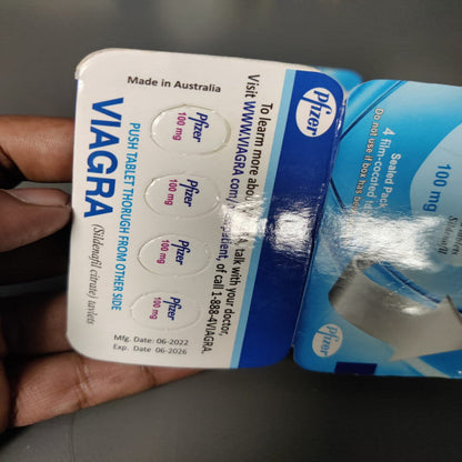 V!agra Pfizer Film Coated Sildenafil Tablets - 100mg